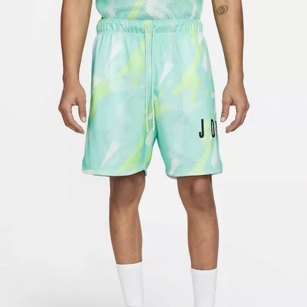 Nike Jordan Jumpman Air Printed Mesh Shorts Sunset Pulse size L